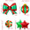 Christmas Bow Balloons Red and Green